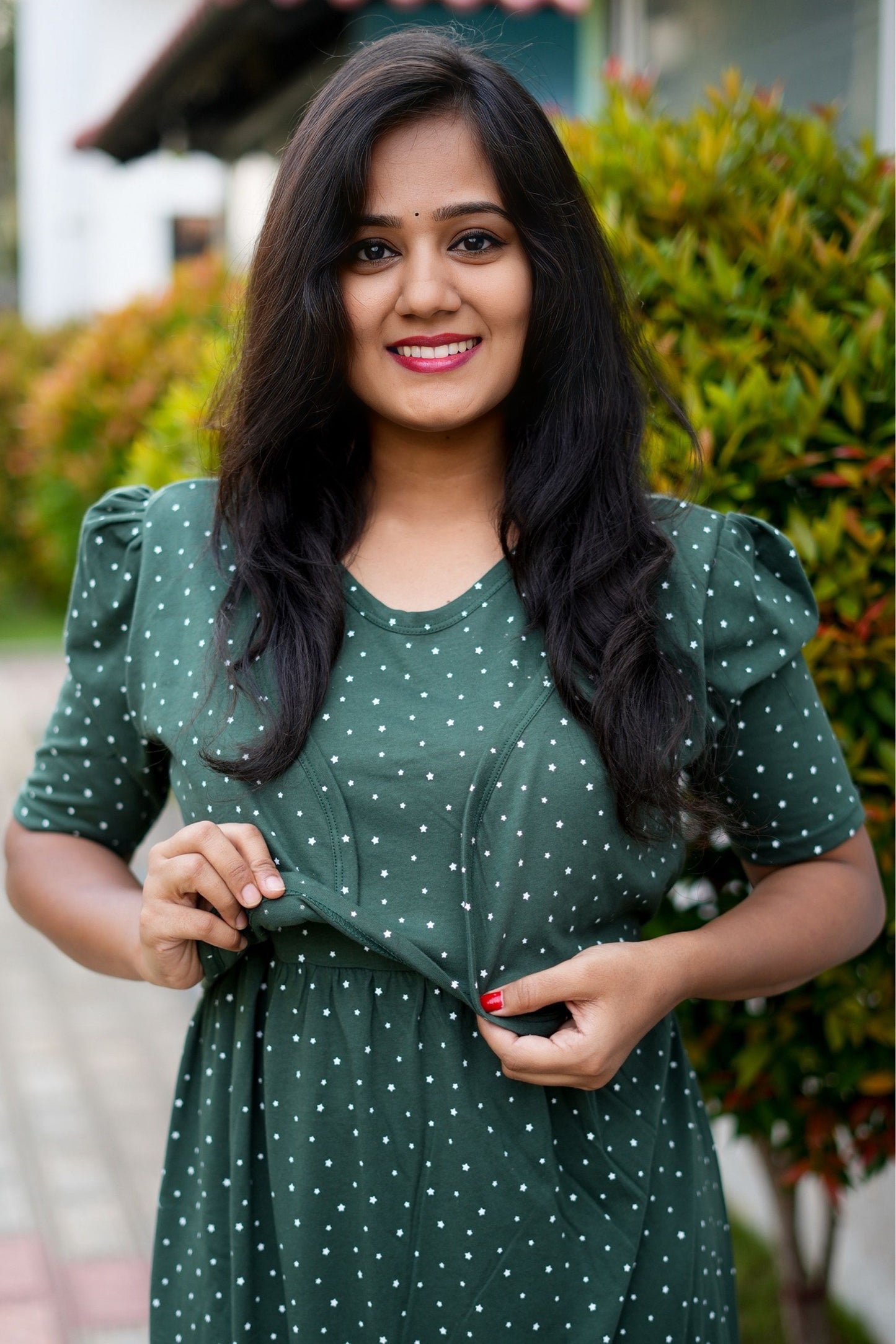 MATERNITY ATTACHED COAT (Evergreen)