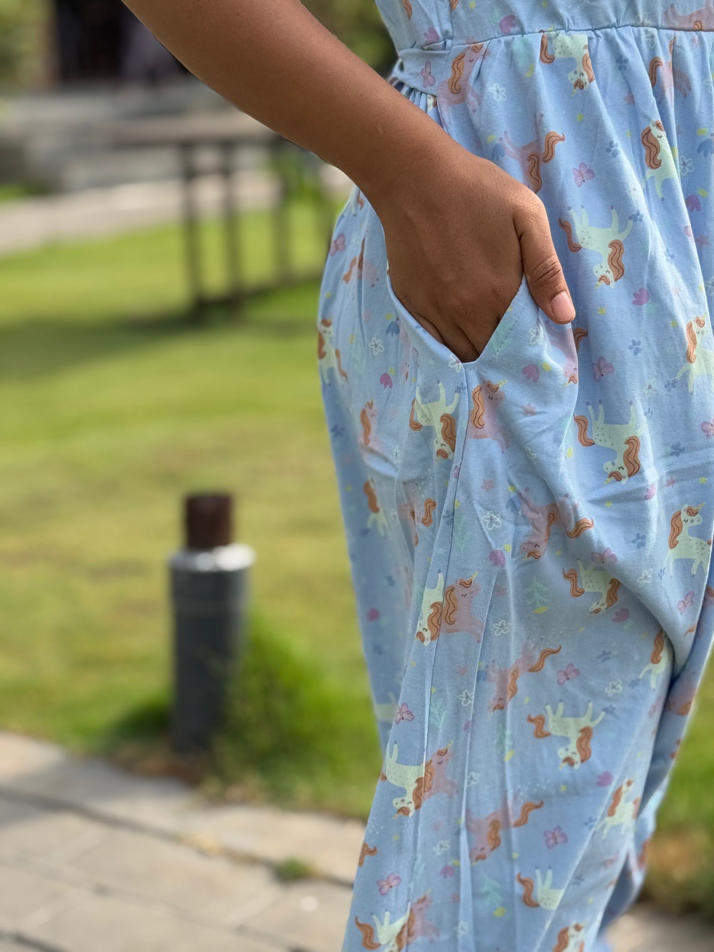 SOFT COTTON MAXI WEAR WITH SKY BLUE TOY