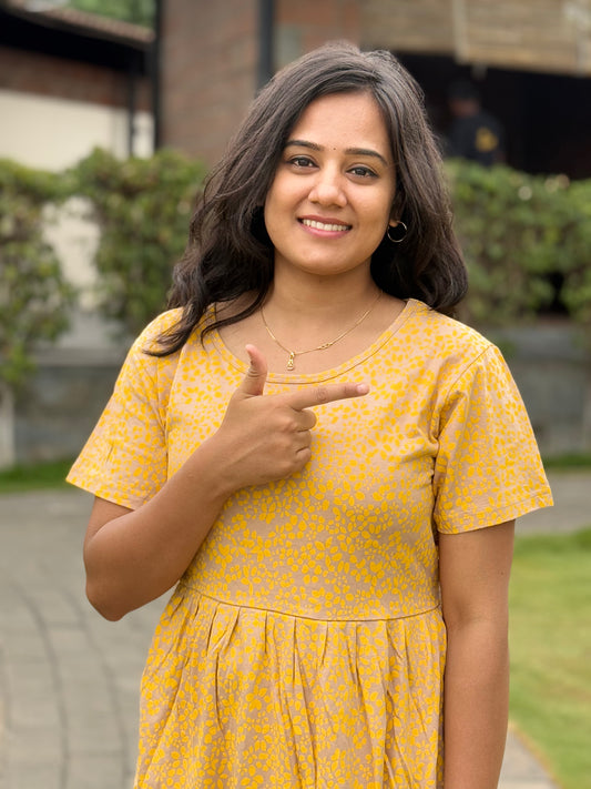 SOFT COTTON MAXI WEAR WITH YELLOW DYE