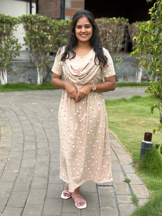 Dupatta Zipless Maternity with Toy Sandal