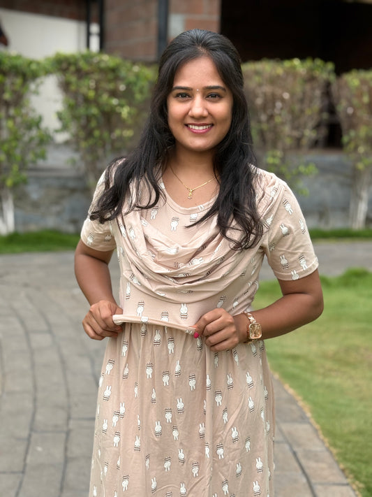 Dupatta Zipless Maternity with Toy Sandal
