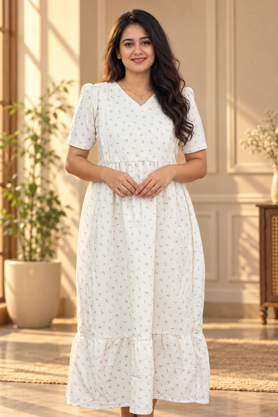 Muslin Cotton-SPOT FLOWERS