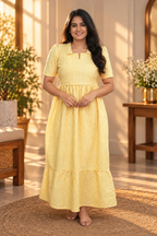 Pure Cotton-MUSTERED STRIPS