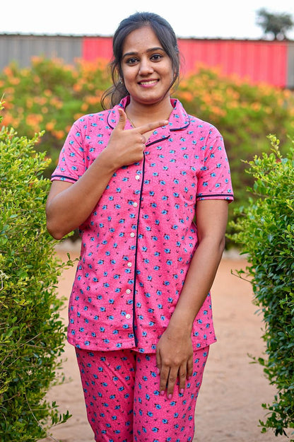 Collar Pyjama Night suit