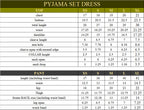 PREMIUM COLLAR PYJAMA SET DRESS WITH NAVY DOT