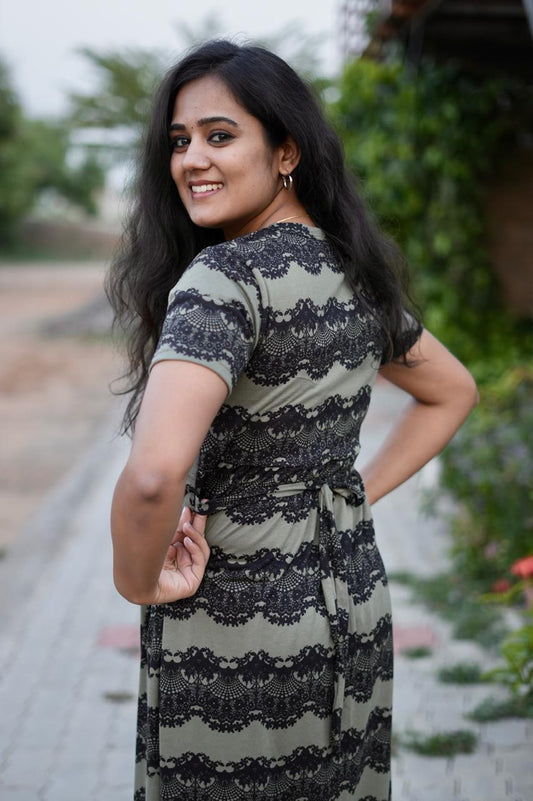 Premium Maternity Zipless Lounge Wear with Grande Green