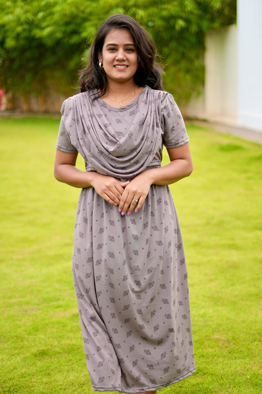 Dupatta Zipless Maternity with Glowing Bronzie Brown