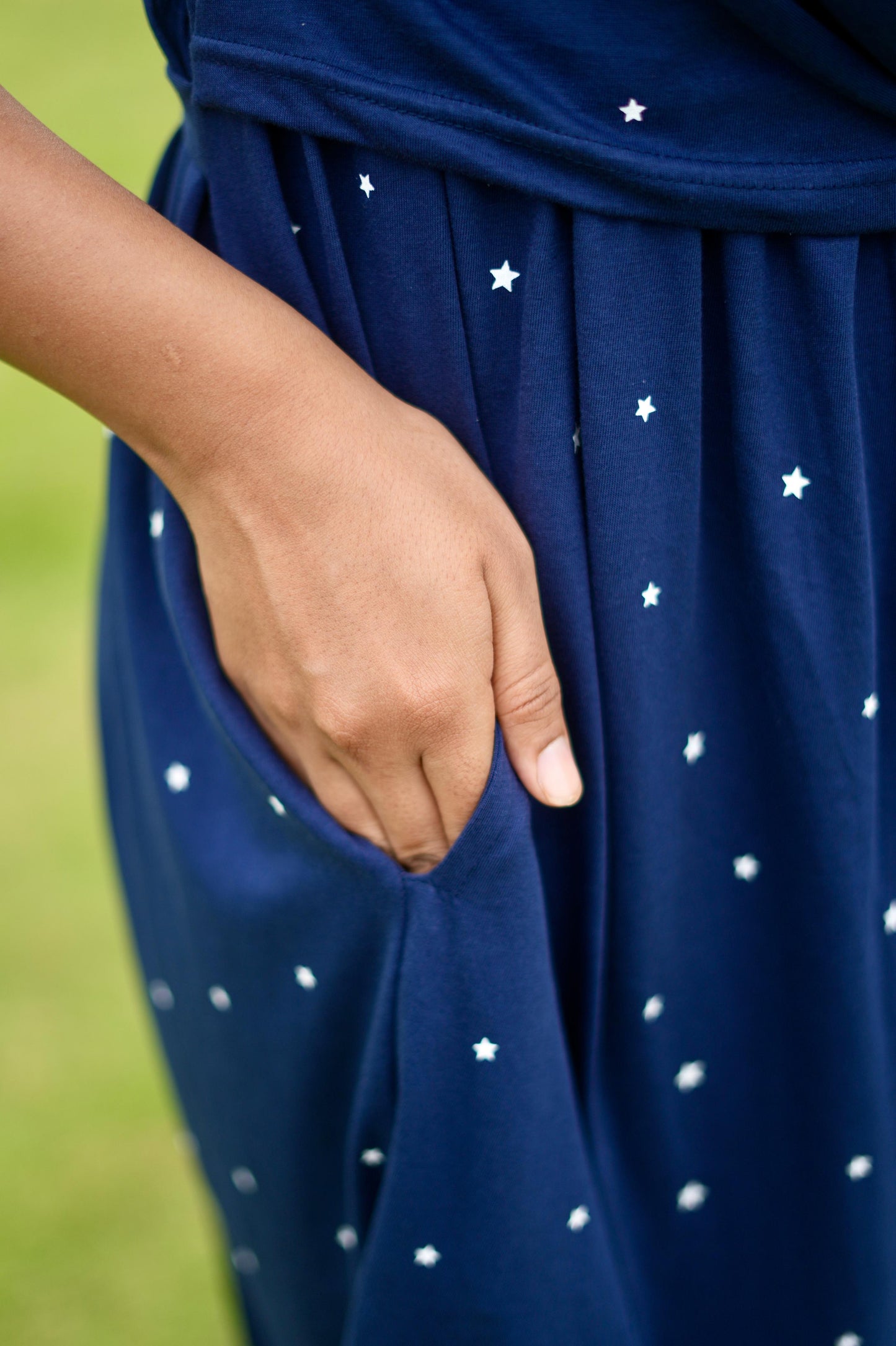 Dupatta Zipless Maternity with Navy Star