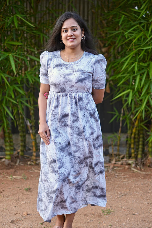 PUFF TYPE MAXI COTTON LOUNGE WEAR