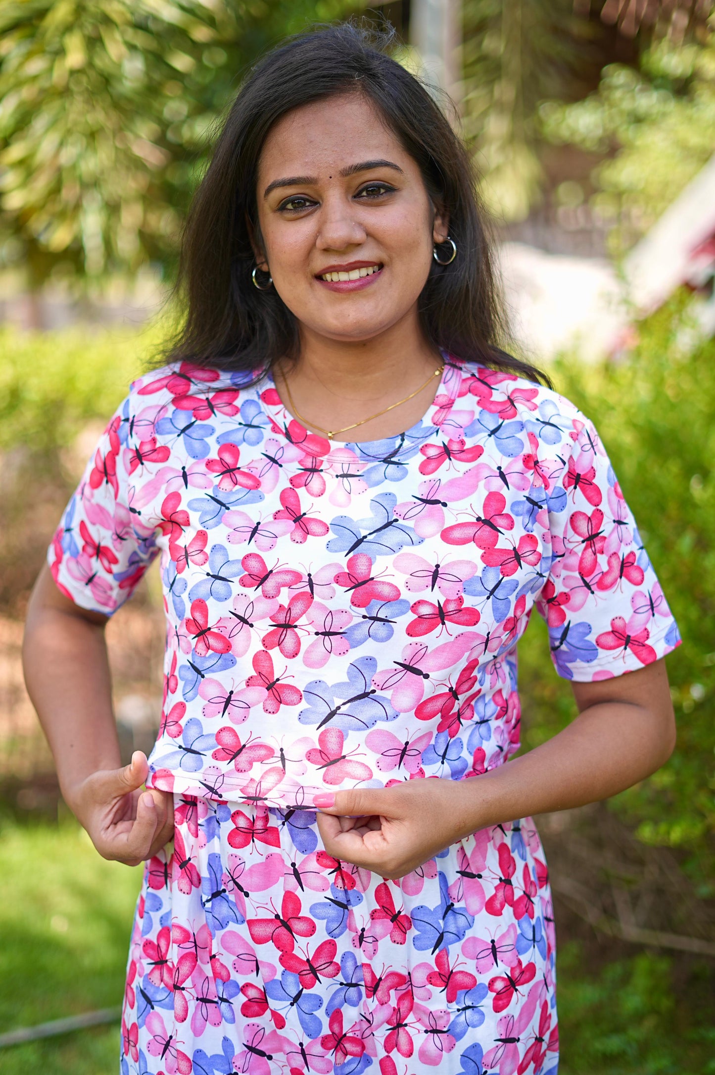 Premium Maternity Zipless Lounge Wear with Butterfly Glow