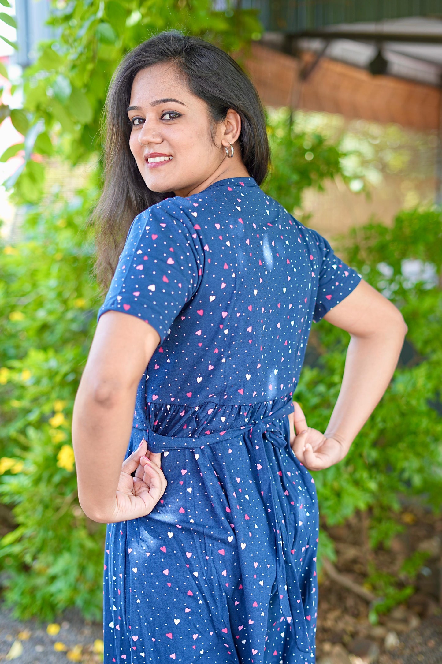 Premium Maternity Zipless Lounge Wear with Hearty Navy