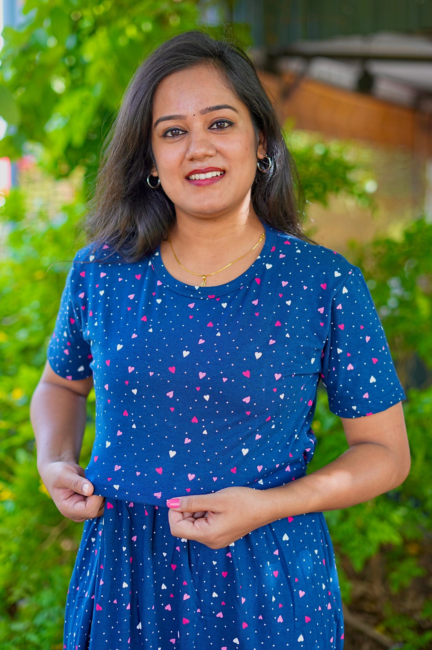 Premium Maternity Zipless Lounge Wear with Hearty Navy