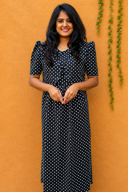 MATERNITY REMOVABLE COAT (ClassicPolka)