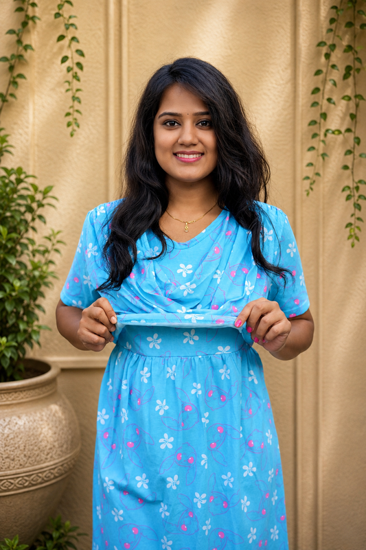 LunaBlu (Zipless Maternity Shawl)