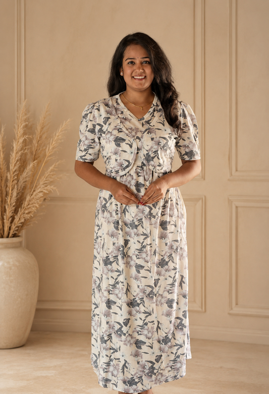 Lavender Bloom (Casual Attached Coat)