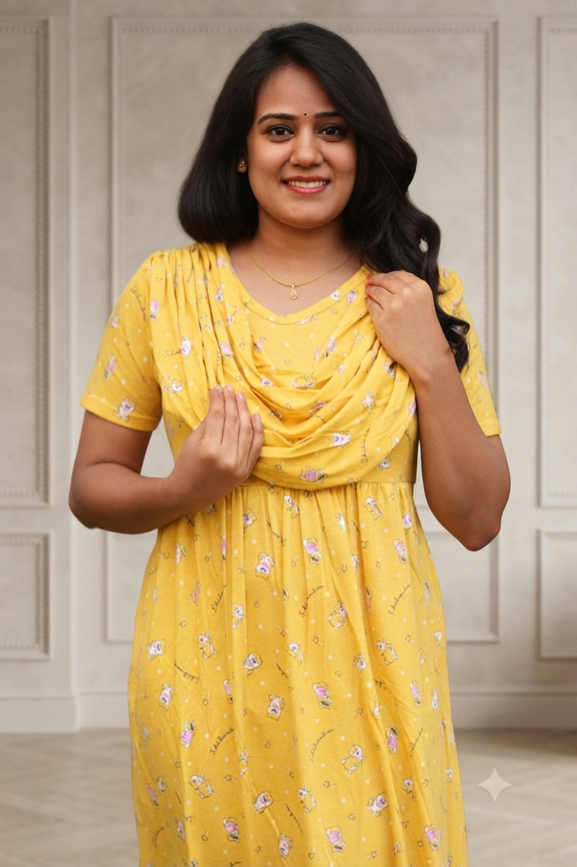 Yellow Pinch (Casual Loungewear Shawl)