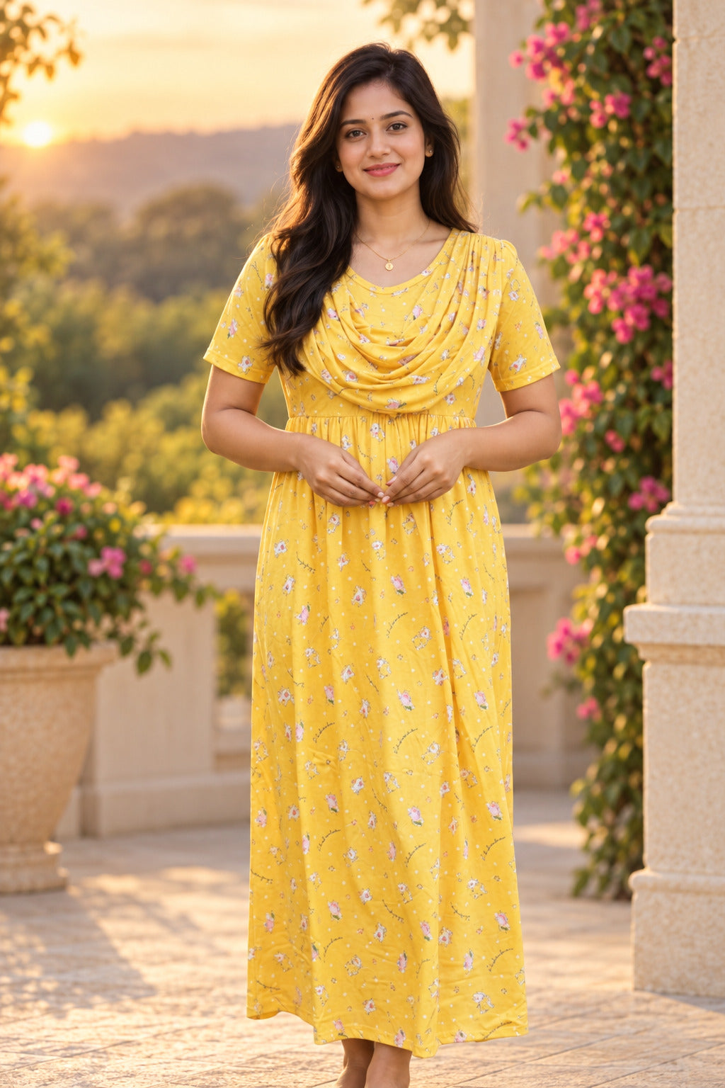 Yellow Pinch (Casual Loungewear Shawl)
