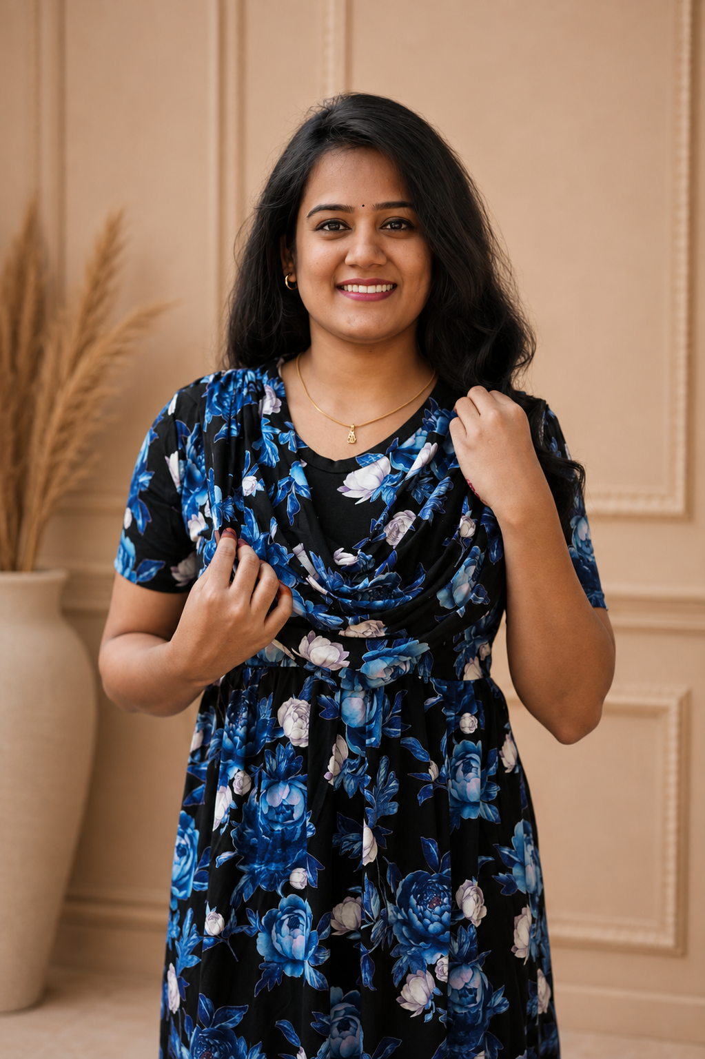 Blue Rose  (Casual Loungewear Shawl)