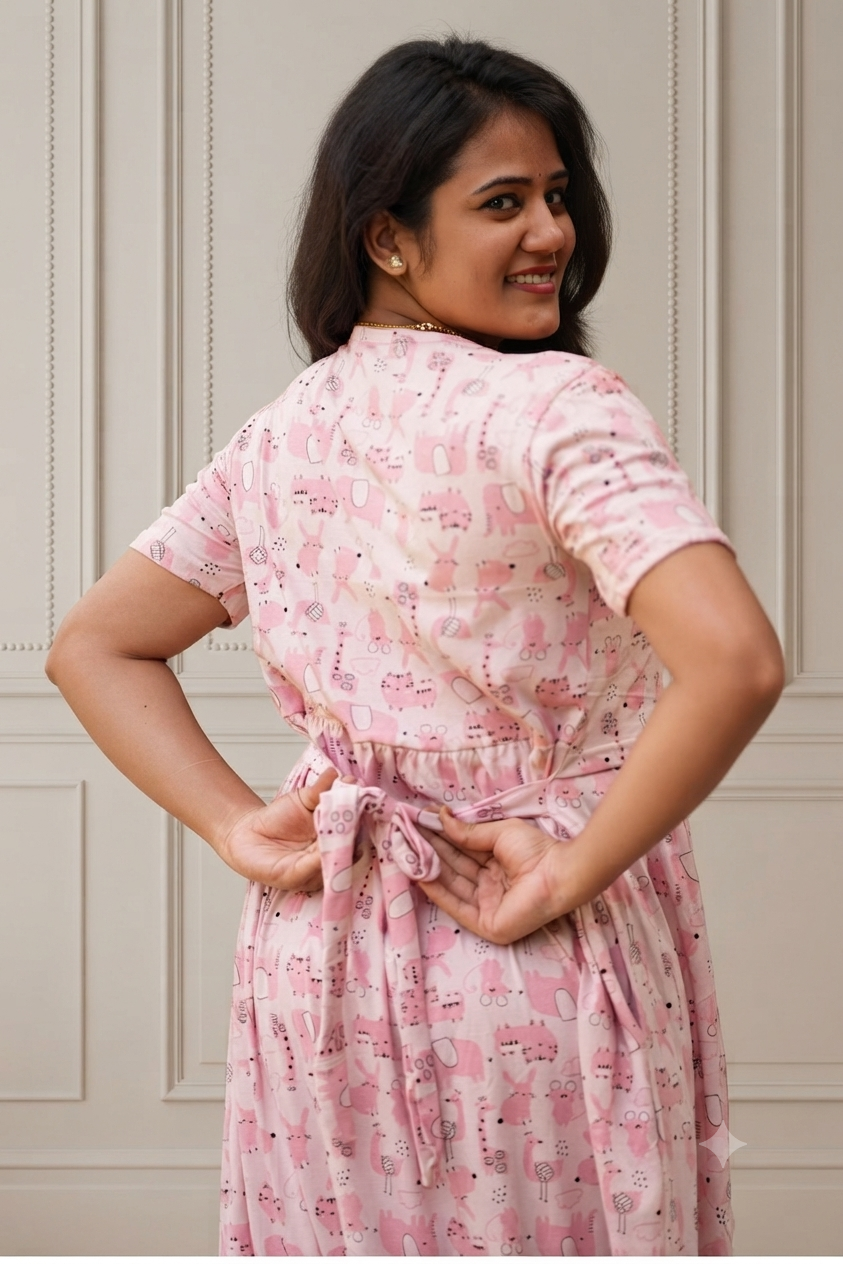 Pink Bunny (Zipless Maternity Shawl)