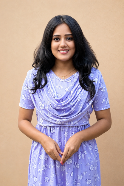 Lilac Dreams (Zipless Maternity Shawl)