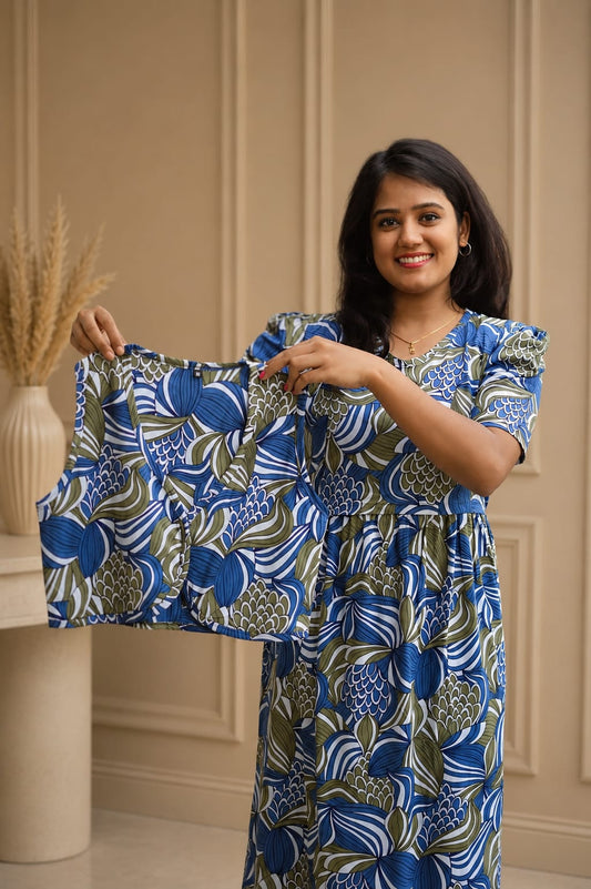 MATERNITY REMOVABLE COAT (BlueMystique)