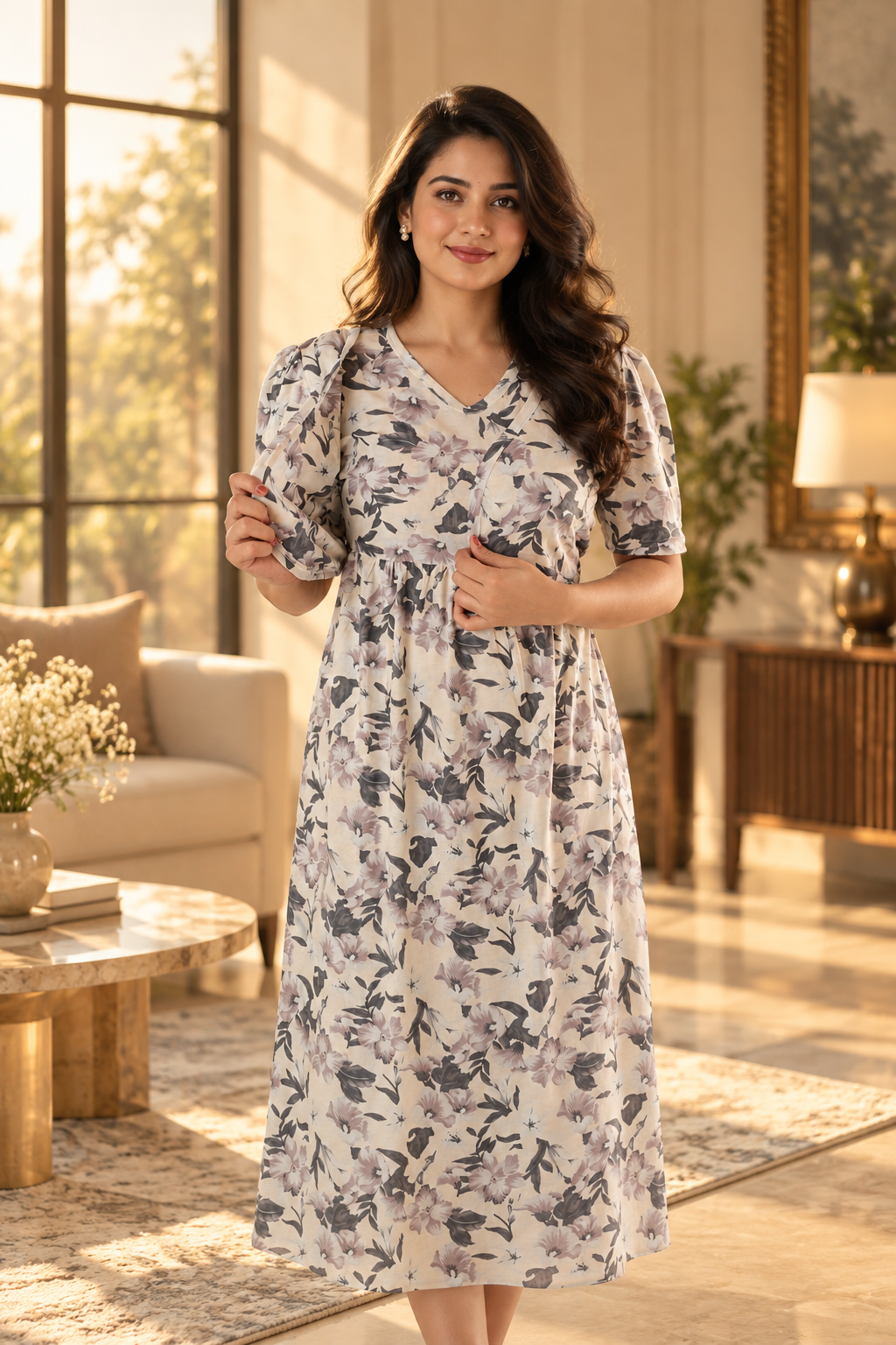 Lavender Bloom (Casual Attached Coat)