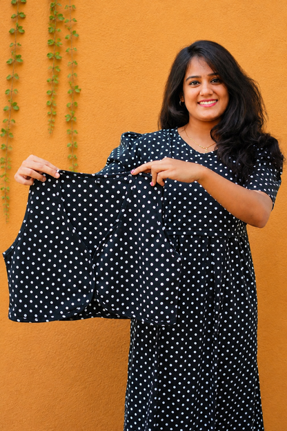 MATERNITY REMOVABLE COAT (ClassicPolka)