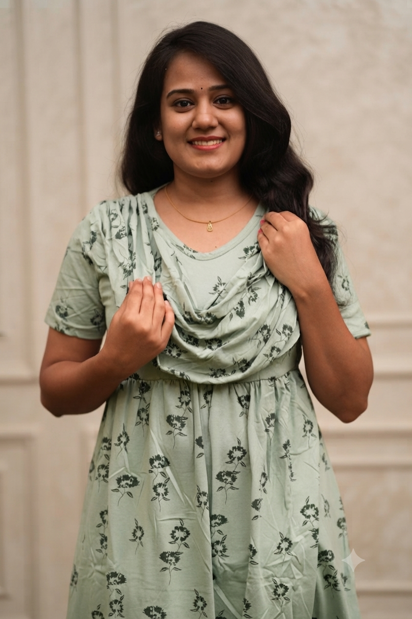 Mild Green (Casual Loungewear Shawl)