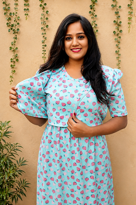 MATERNITY ATTACHED COAT (Berry)