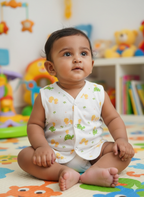 Muslin Snap Button Jabla Sleeve Less