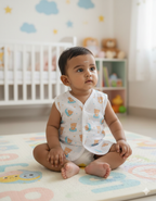 Muslin Snap Button Jabla Sleeve Less