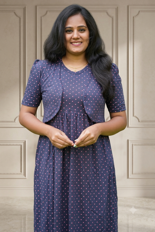 Navy Charm (Casual Removable Coat)