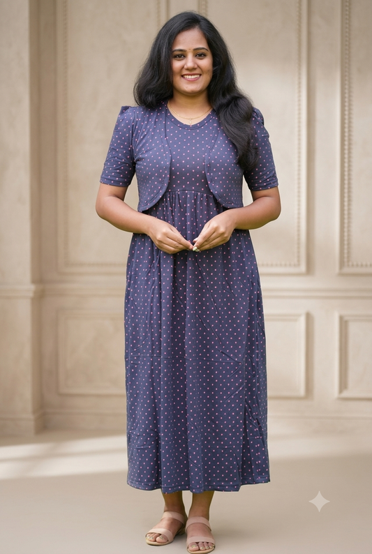Navy Charm (Casual Removable Coat)