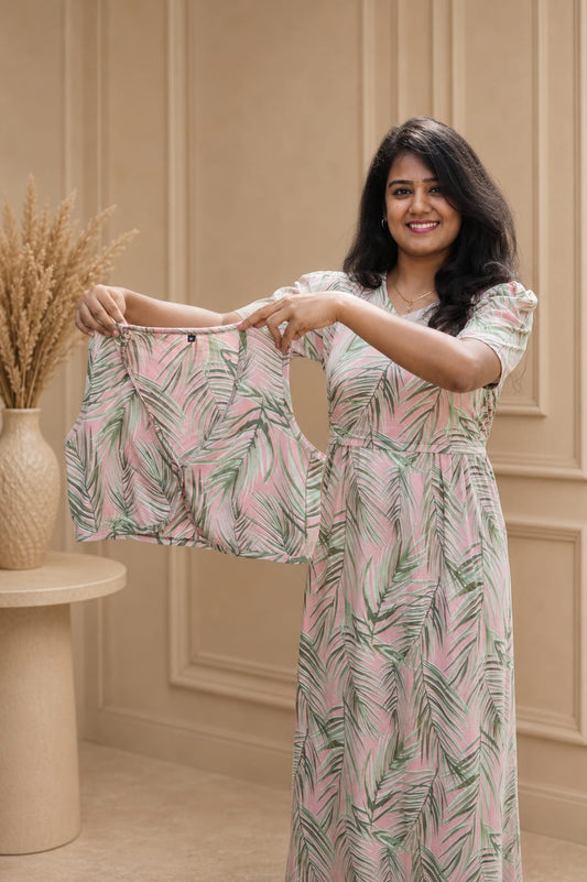 MATERNITY REMOVABLE COAT (RoséLeaf)