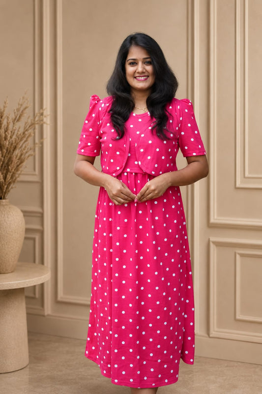 MATERNITY REMOVABLE COAT (Red Glow)