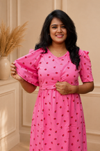 MATERNITY REMOVABLE COAT (BerryBlush)
