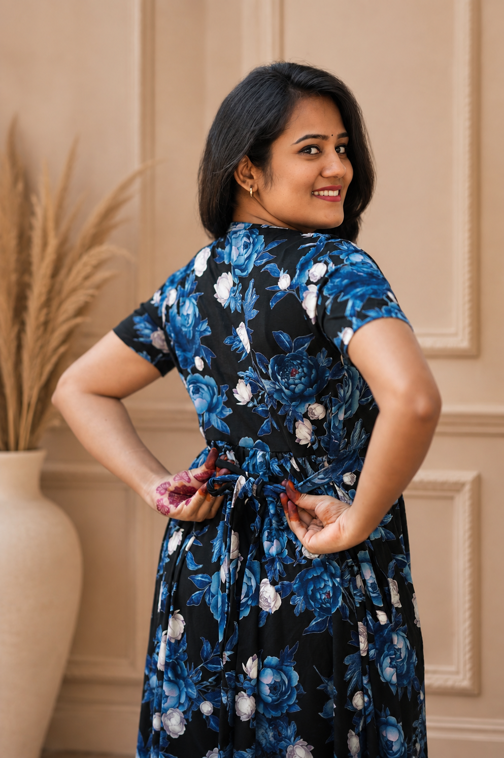 Blue Rose  (Casual Loungewear Shawl)