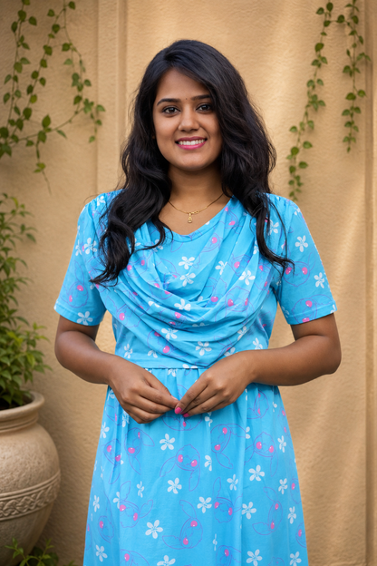 LunaBlu (Zipless Maternity Shawl)