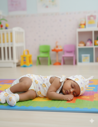 Muslin Jabla Knotted (Only Booties, Mittens, Frill Cap)