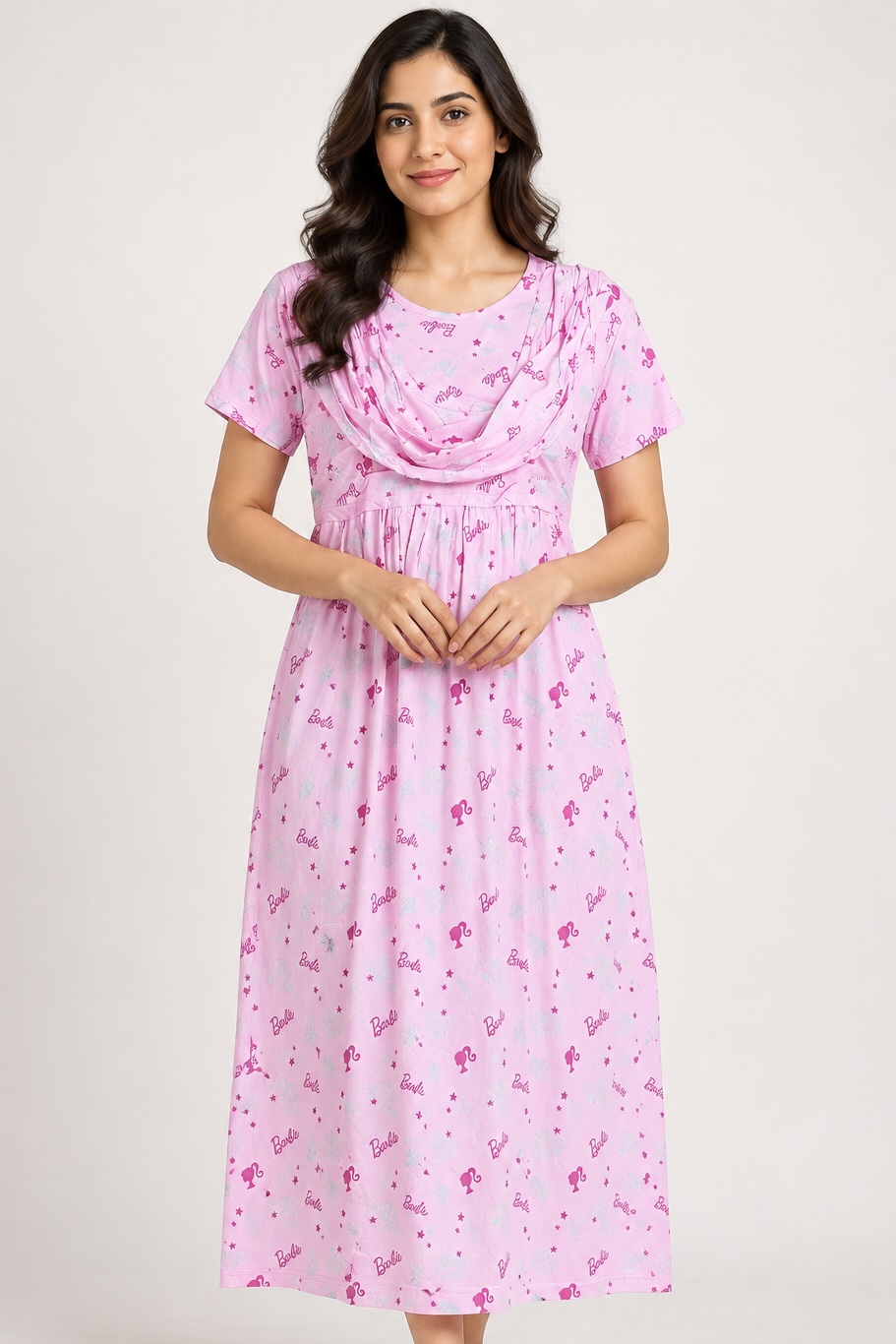 Barbie Pink (Zipless Maternity Shawl)
