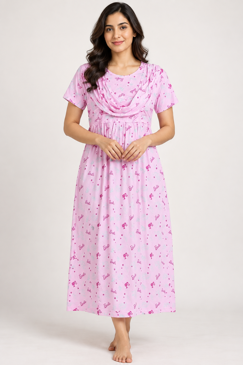 Barbie Pink (Zipless Maternity Shawl)