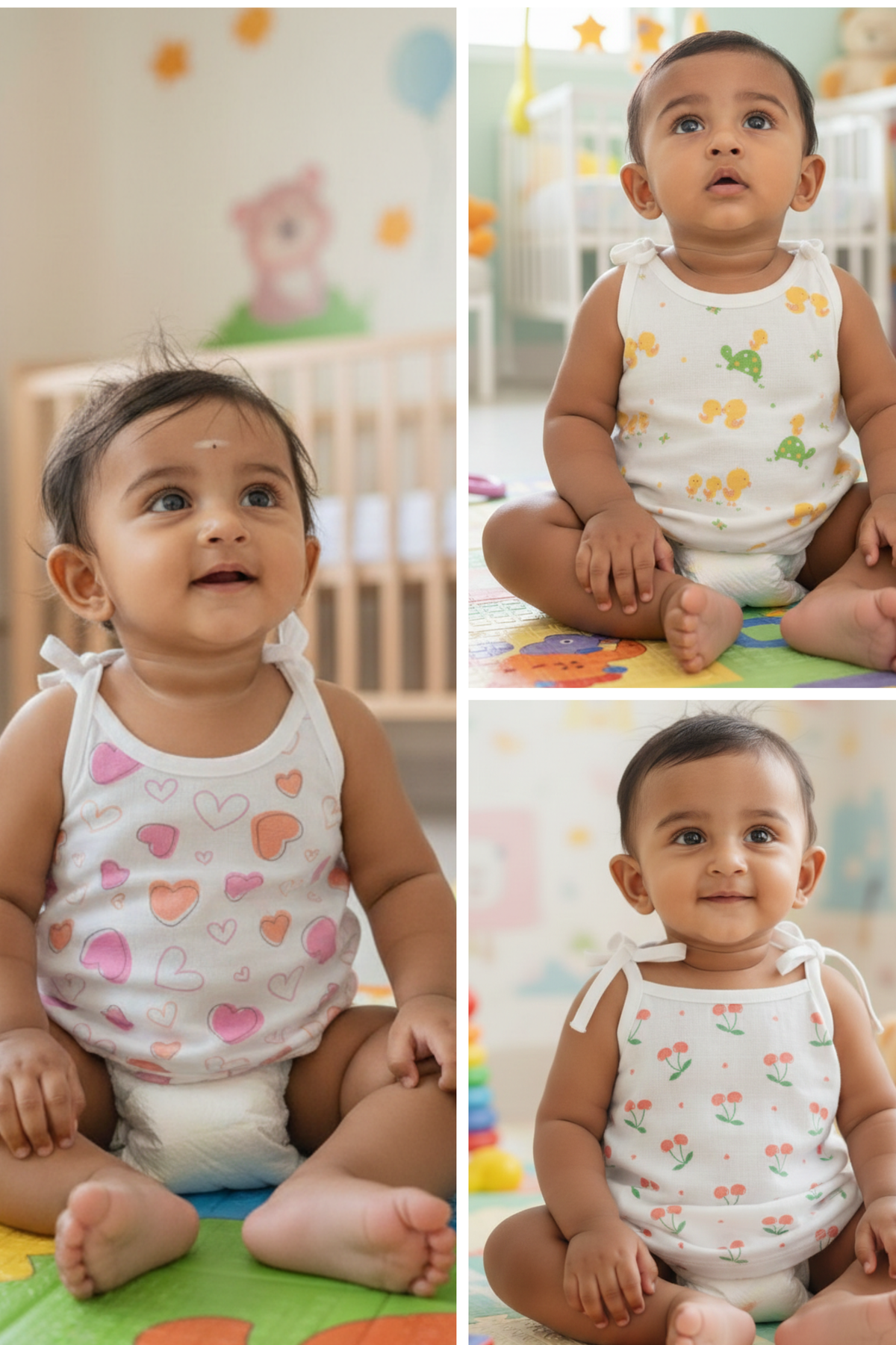 (3 Pc) Muslin Jabla Knotted