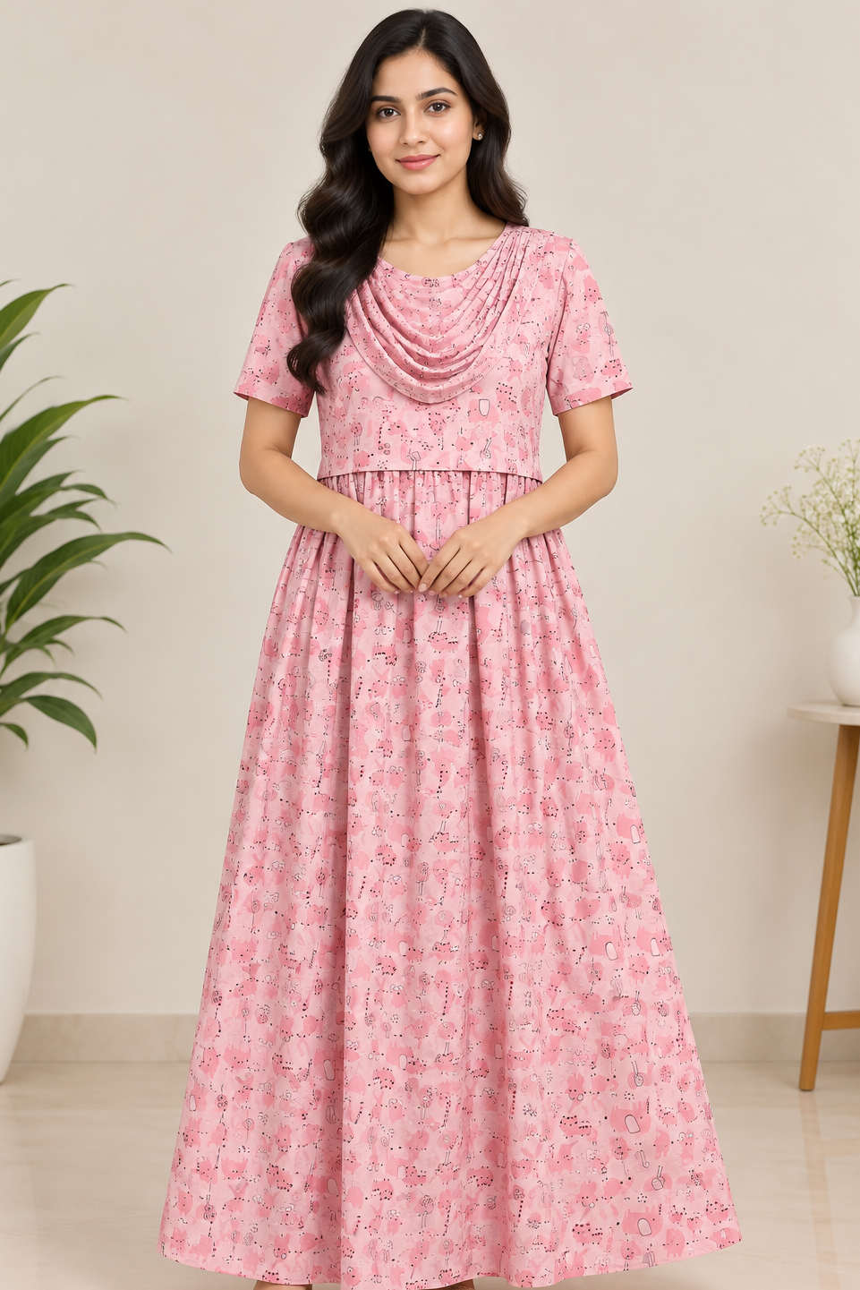 Pink Bunny (Zipless Maternity Shawl)