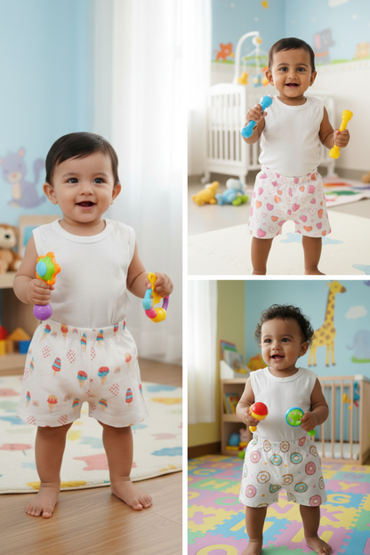 (3pc) Muslin Shorts