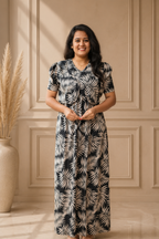 MATERNITY ATTACHED COAT - Elegant Leafy