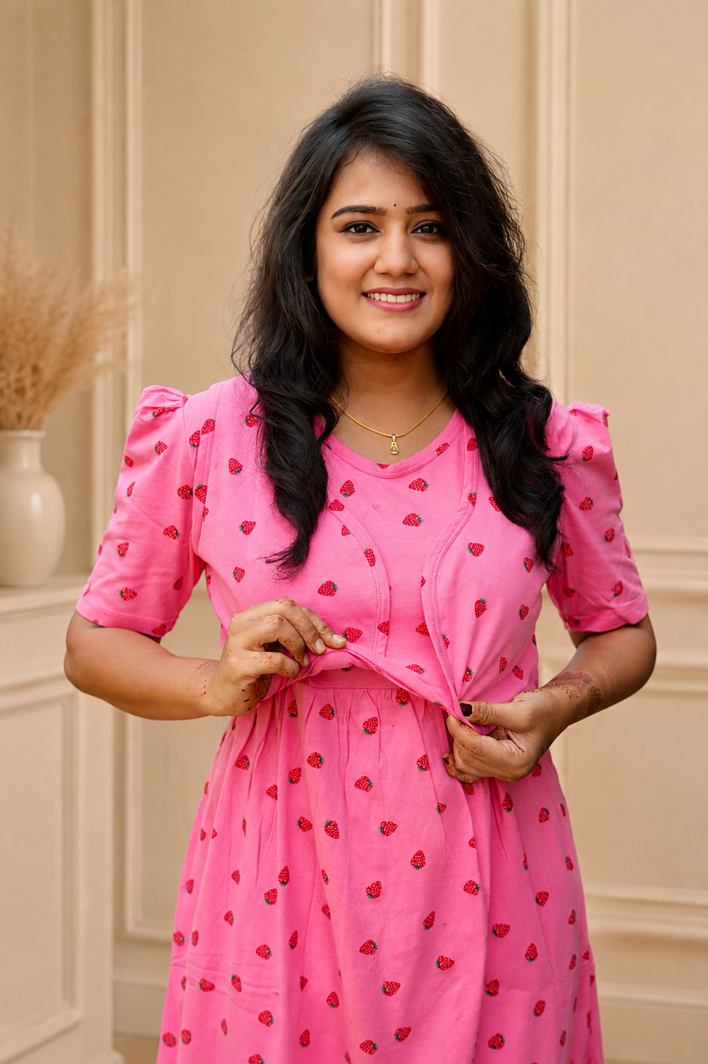 MATERNITY REMOVABLE COAT (BerryBlush)