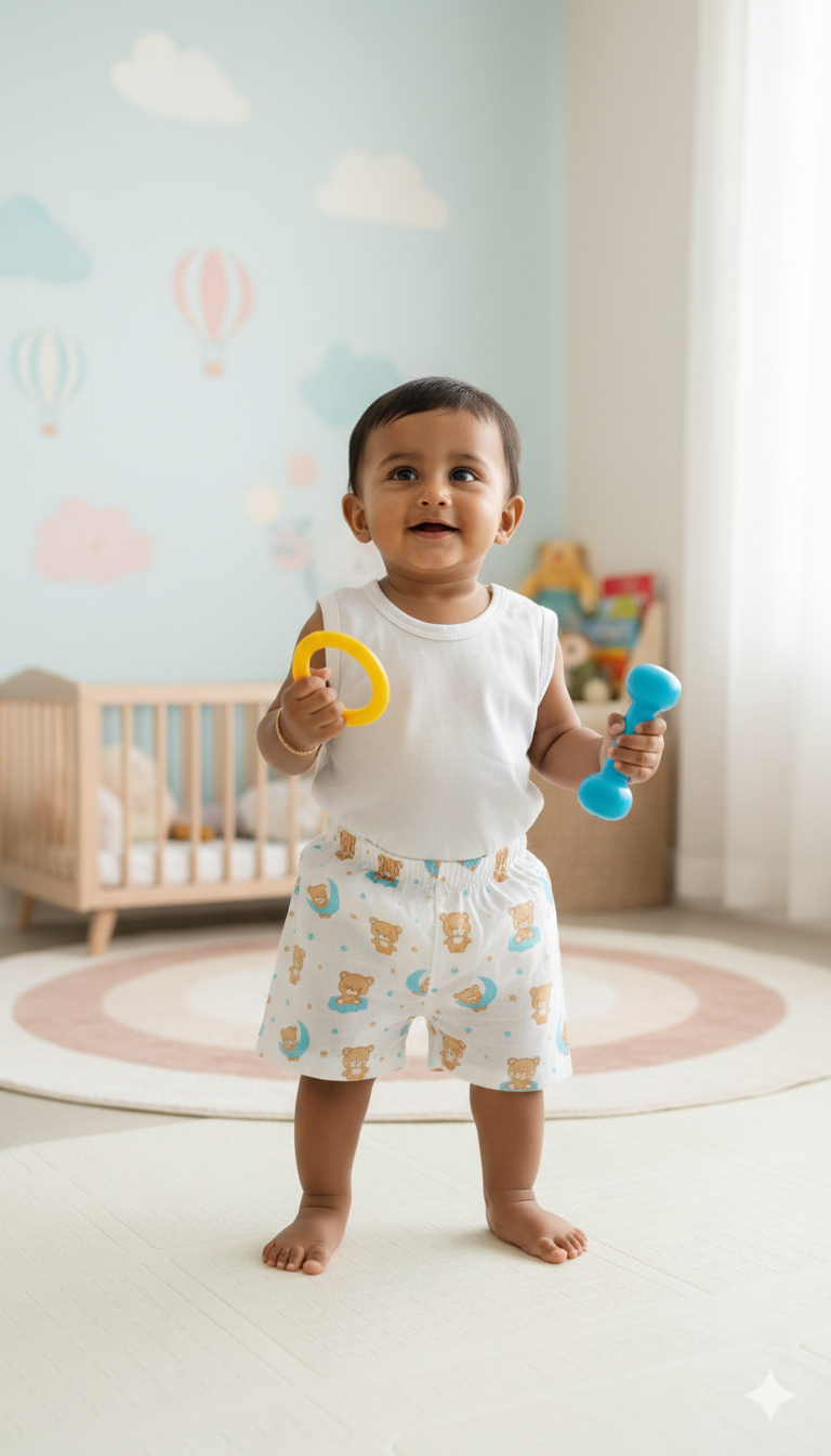 (3 Pc) Muslin Shorts