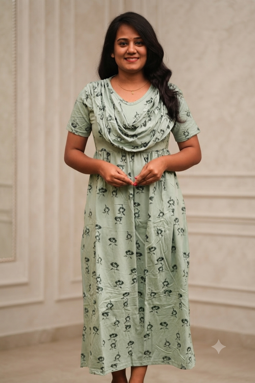 Mild Green (Casual Loungewear Shawl)