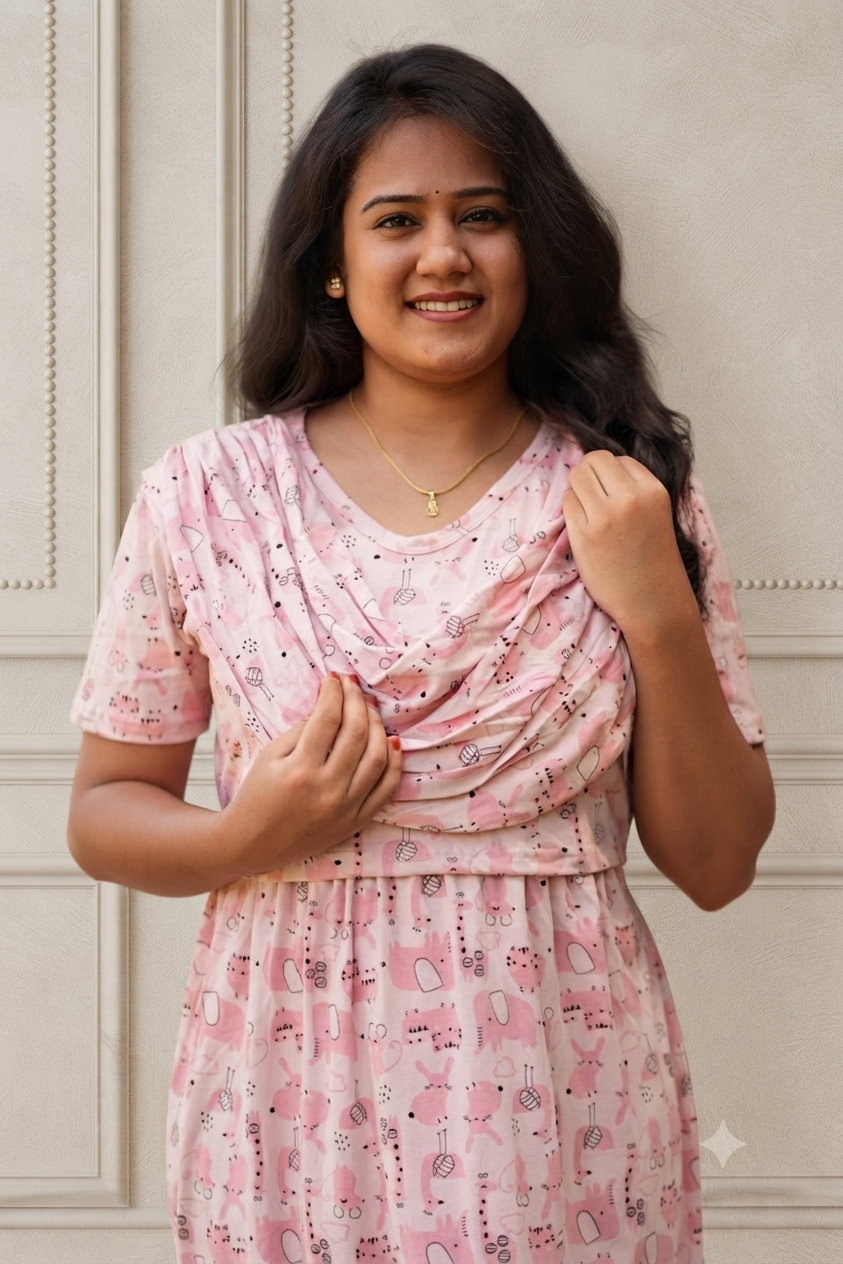 Pink Bunny (Zipless Maternity Shawl)