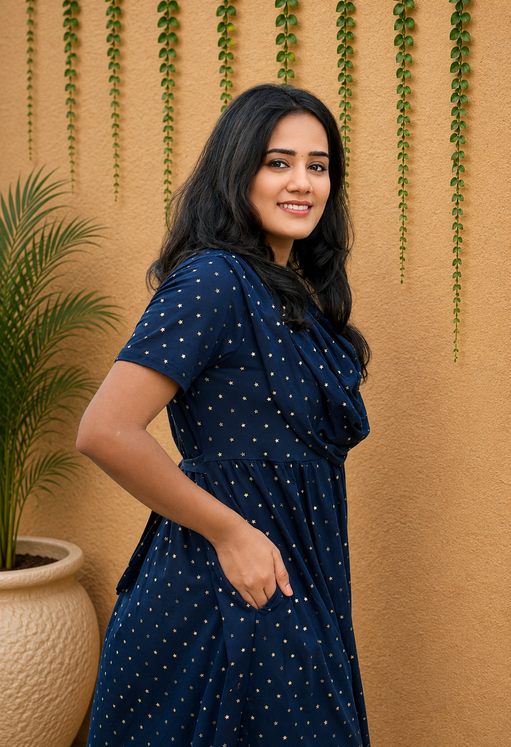 STARRY ELEGANCE (Casual Loungewear Shawl)